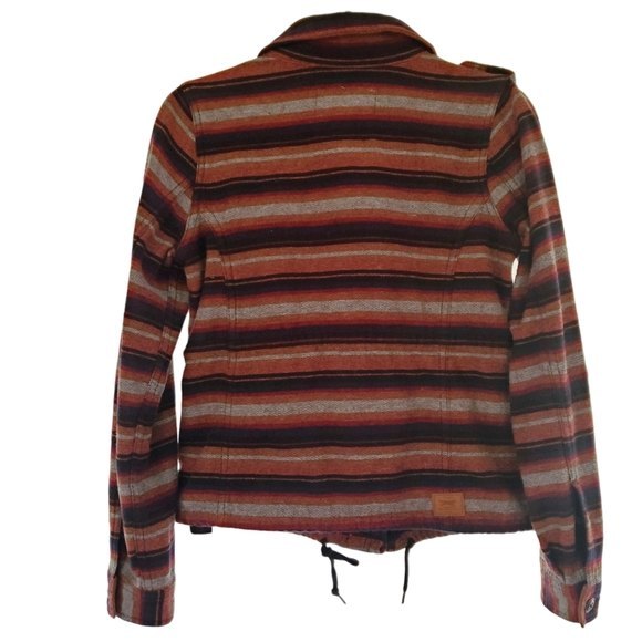 Obey Jacket Striped Twill Multi Color Women Size XS - Picture 3 of 15